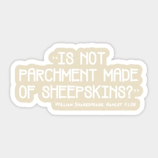 Parchment Made of Sheepskins Sticker